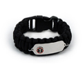 Black Paracord Medical ID Bracelet with Raised Medical Emblem.